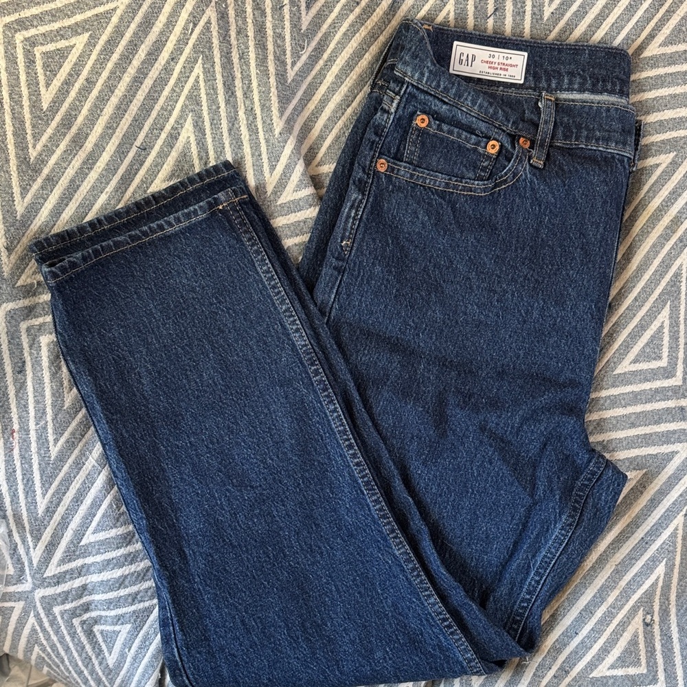 GAP Women's Dark Blue Straight Leg Jeans